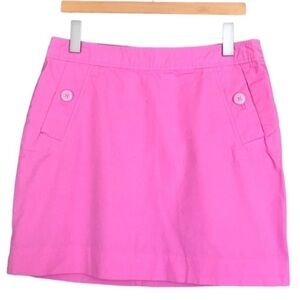 Lilly Pulitzer Solid Pink A Line Mini Skirt‎